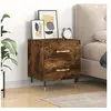 Image de Table de chevet chêne fumé 40x35x47,5 cm bois d'ingénierie