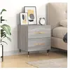 Image de Table de chevet sonoma gris 40x35x47,5 cm bois d'ingénierie827272
