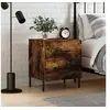 Image de Table de chevet chêne fumé 40x35x47,5 cm bois d'ingénierie827334