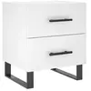 Image de Table de chevet blanc 40x35x47,5 cm bois d'ingénierie