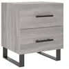 Image de Table de chevet sonoma gris 40x35x47,5 cm bois d'ingénierie