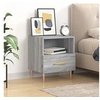 Image de Table de chevet sonoma gris 40x35x47,5 cm bois d'ingénierie, armoire, armoire latérale, support de téléphone, table de chevet