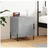 Image de Table de chevet gris béton 40x40x50 cm bois d'ingénierie