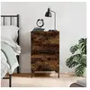 Image de Table de chevet chêne fumé 40x40x66 cm bois d'ingénierie827665