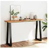 Image de Wandtafel met natuurlijke rand 140x40x80 cm massief acaciahout353297