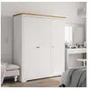 Image de Garde-robe, Armoire à Vêtements, Placard de Vêtements, Meuble de Rangement, Organisateur de Chambre, Blanc Marron 355063