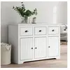 Image de Buffet BODO blanc 115,5x44x80 cm bois massif de pin