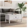 Image de Table basse BODO blanc 100x55x45 cm bois de pin massif 355068