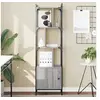 Image de Boekenkast met deur 44,5x30x154,5 cm hout grijs sonoma eiken833356