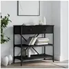 Image de Table console noir 75x34,5x75 cm bois d'ingénierie 833408