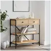 Image de Table console chêne sonoma 75x34,5x75 cm bois d'ingénierie 833409