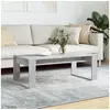 Image de Table basse gris béton 102x50x35 cm bois d ingénierie