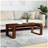Image de Table basse chêne fumé 102x50x35 cm bois d ingénierie