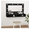 Image de Armoire à miroir - - 90x31,5x62 cm - LED - Noir - Design contemporain