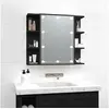 Image de Armoire à miroir avec LED noir 70x16,5x60 cm 833536