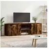 Image de Meuble TV chêne fumé 120x34x37 cm bois d ingénierie