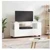 Image de Meuble TV blanc 102x34,5x43 cm bois d ingénierie