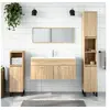 Image de Armoire de bain avec miroir chêne sonoma bois d ingénierie