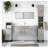 Image de Armoire de bain avec miroir gris béton bois d ingénierie