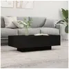 Image de Table basse noir 100x49,5x31 cm bois d ingénierie