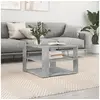 Image de Table basse gris béton 59,5x59,5x40 cm bois d ingénierie