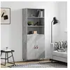 Image de Buffet haut Gris béton 69,5x34x180 cm Bois d ingénierie