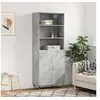 Image de Buffet haut Gris béton 69,5x34x180 cm Bois d'ingénierie3189233