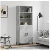 Image de Buffet haut Gris béton 69,5x34x180 cm Bois d'ingénierie 3189257