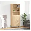 Image de Buffet Haut, Armoire de Rangement avec Pieds, Meuble de Rangement, Organisateur Salon Salle de Séjour, Moderne, Chêne Sonoma Bois d'Ingénierie