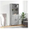 Image de Hoge kast 69,5x34x180 cm bewerkt hout betongrijs3189265