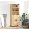 Image de Buffet Haut, Armoire de Rangement avec Pieds, Meuble de Rangement, Organisateur Salon Salle de Séjour, Moderne, Chêne Sonoma Bois d'Ingénierie