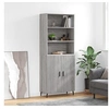 Image de Buffet Haut, Armoire de Rangement avec Pieds, Meuble de Rangement, Organisateur Salon Salle de Séjour, Moderne, Sonoma Gris Bois d'Ingénierie