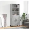 Image de Buffet haut Gris béton 69,5x34x180 cm Bois d'ingénierie 3189281