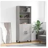 Image de Buffet haut Sonoma gris 69,5x34x180 cm Bois d ingénierie