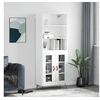 Image de Buffet haut Blanc 69,5x34x180 cm Bois d'ingénierie3189285