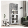 Image de Buffet haut Gris béton 69,5x34x180 cm Bois d ingénierie