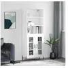 Image de Buffet haut Blanc 69,5x34x180 cm Bois d'ingénierie 3189325
