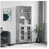 Image de Buffet haut Gris béton 69,5x34x180 cm Bois d'ingénierie3189329