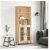 Image de Buffet Haut, Armoire de Rangement avec Pieds, Meuble de Rangement, Organisateur Salon Salle de Séjour, Moderne, Chêne Sonoma Bois d'Ingénierie