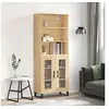 Image de Buffet Haut, Armoire de Rangement avec Pieds, Meuble de Rangement, Organisateur Salon Salle de Séjour, Moderne, Chêne Sonoma Bois d'Ingénierie