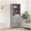 Image de Buffet haut Sonoma gris 69,5x34x180 cm Bois d'ingénierie3189363