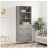 Image de Buffet haut Sonoma gris 69,5x34x180 cm Bois d'ingénierie3189371