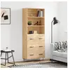 Image de Buffet Haut, Armoire de Rangement avec Pieds, Meuble de Rangement, Organisateur Salon Salle de Séjour, Industriel, Chêne Sonoma Bois d'Ingénierie