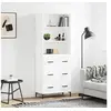 Image de Buffet haut Blanc 69,5x34x180 cm Bois d'ingénierie 3189381