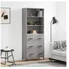 Image de Buffet haut Sonoma gris 69,5x34x180 cm Bois d'ingénierie 3189387