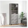 Image de Buffet haut Sonoma gris 69,5x34x180 cm Bois d'ingénierie 3189411