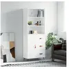 Image de Buffet haut Blanc 69,5x34x180 cm Bois d ingénierie
