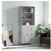 Image de Buffet haut Gris béton 69,5x34x180 cm Bois d'ingénierie3189417