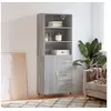 Image de Buffet haut Sonoma gris 69,5x34x180 cm Bois d ingénierie