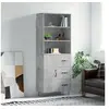 Image de Buffet haut Gris béton 69,5x34x180 cm Bois d ingénierie